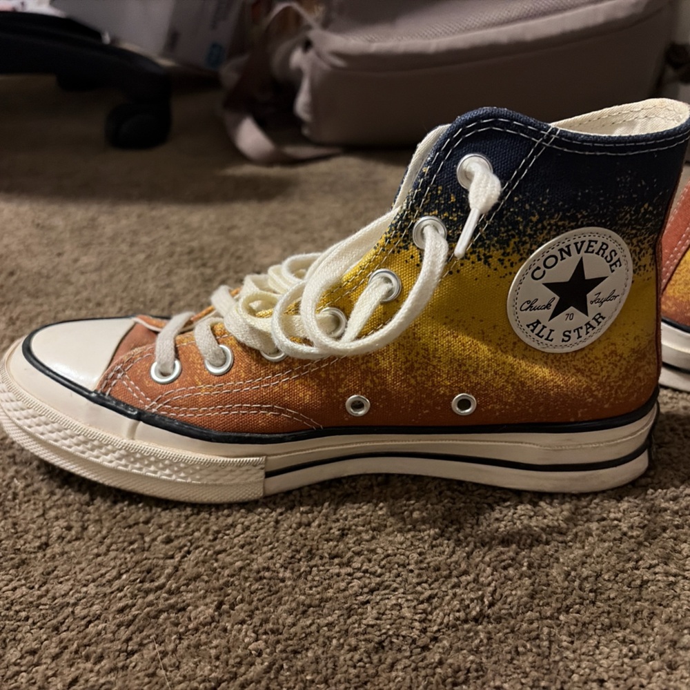 Converse High-Top Sneakers - Blue, Yellow and Rust